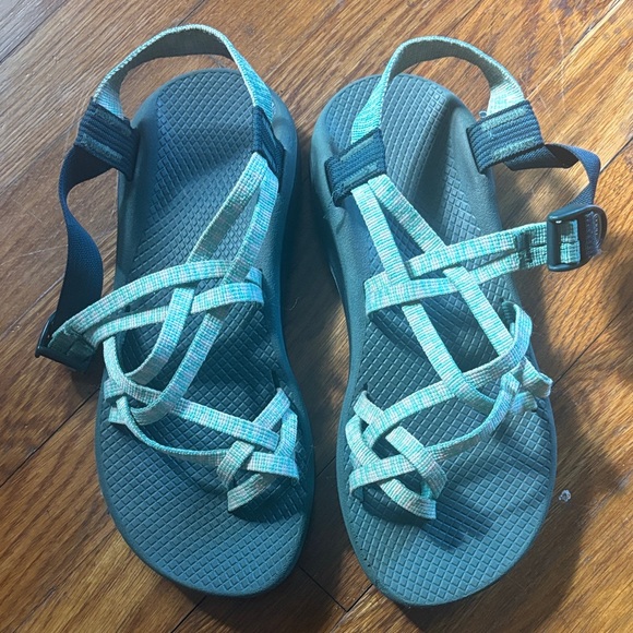 Chaco Shoes - Chaco Teal and Black Sandals